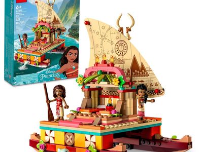 USED LEGO Disney Moana's Wayfinding Boat 43210 - 321 pcs - Complete Set with Mini-dolls - Missing Instructions