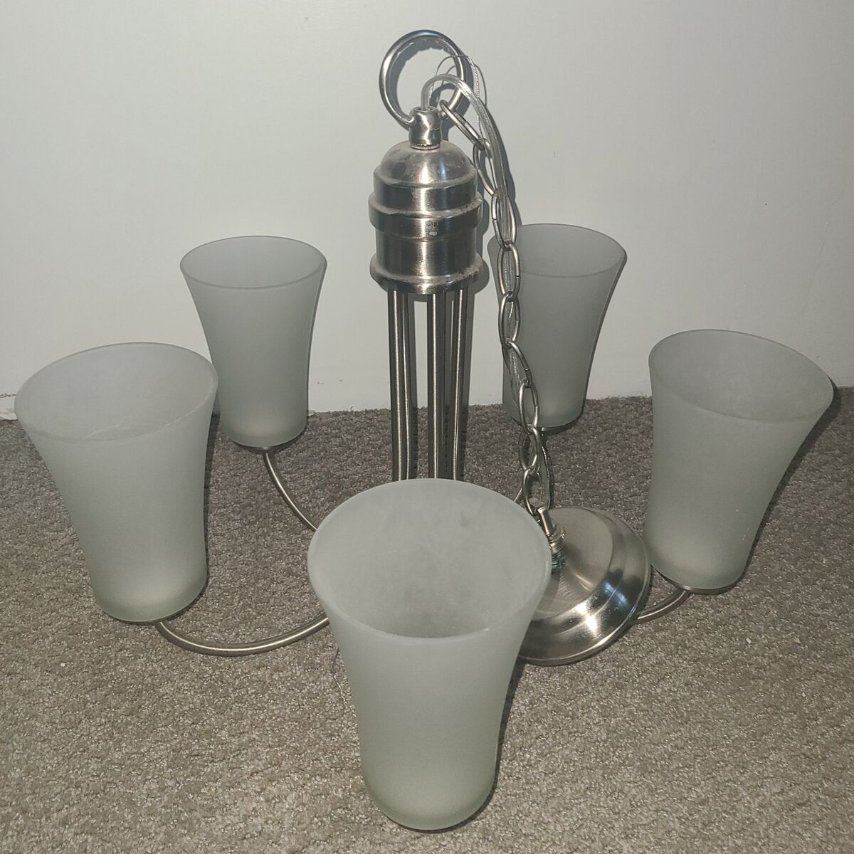 5 light Satin nickel chandelier