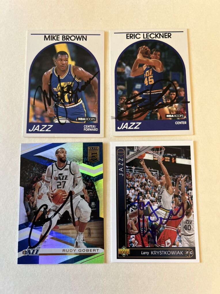 UTAH JAZZ LOT AUTOGRAPH BASKETBALL CARD NBA SIGNED
