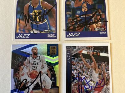 UTAH JAZZ LOT AUTOGRAPH BASKETBALL CARD NBA SIGNED