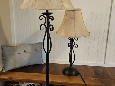 Floor and Table Lamp Set