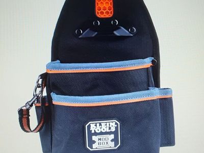 New Klein Tools MODbox Electrician Open Tool Pouch - Quickly Attach and Release from Tool Belts and MODBox Rail System-Black