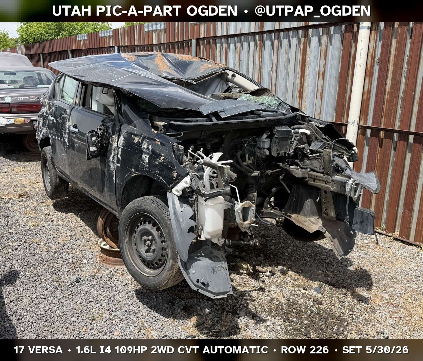 2017 Nissan Versa Parts - UTPAP Ogden