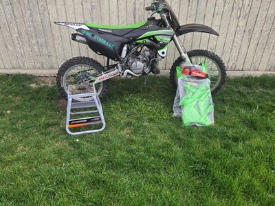 Kawasaki KX85 Dirt Bike - 2008 Model with New Plastics & ProTaper Bars - Excellent Condition