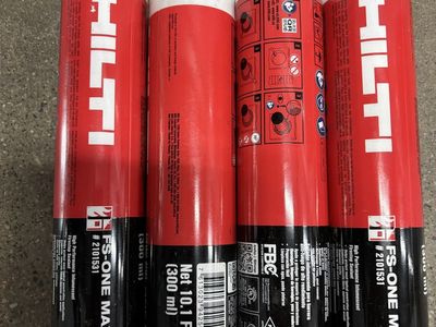 Hilti FS-ONE MAX Firestop Sealant 10.1 fl oz (300 ml) - 4 Tubes - High Performance Intumescent