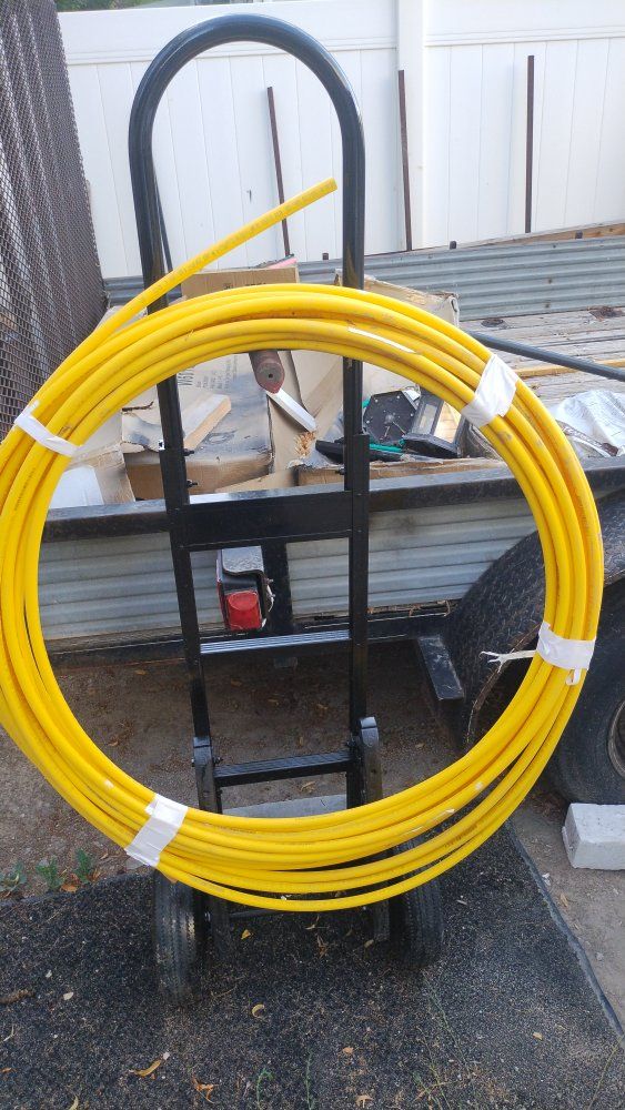 Yellow Gas Line - New, Unused 1/2 CTS .090 wall Charter Plastics gas tubing PR-2406/2708 SDR-7 CDE ASTM D-2513 (50 FT - 2 EA)