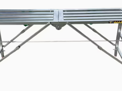 New - All Steel Thickened Double Support Portable Foldable Ladder Scaffold, Workbench.