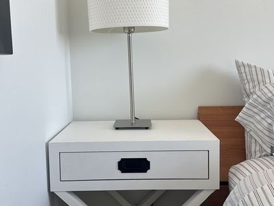 Set of nightstands with lamps