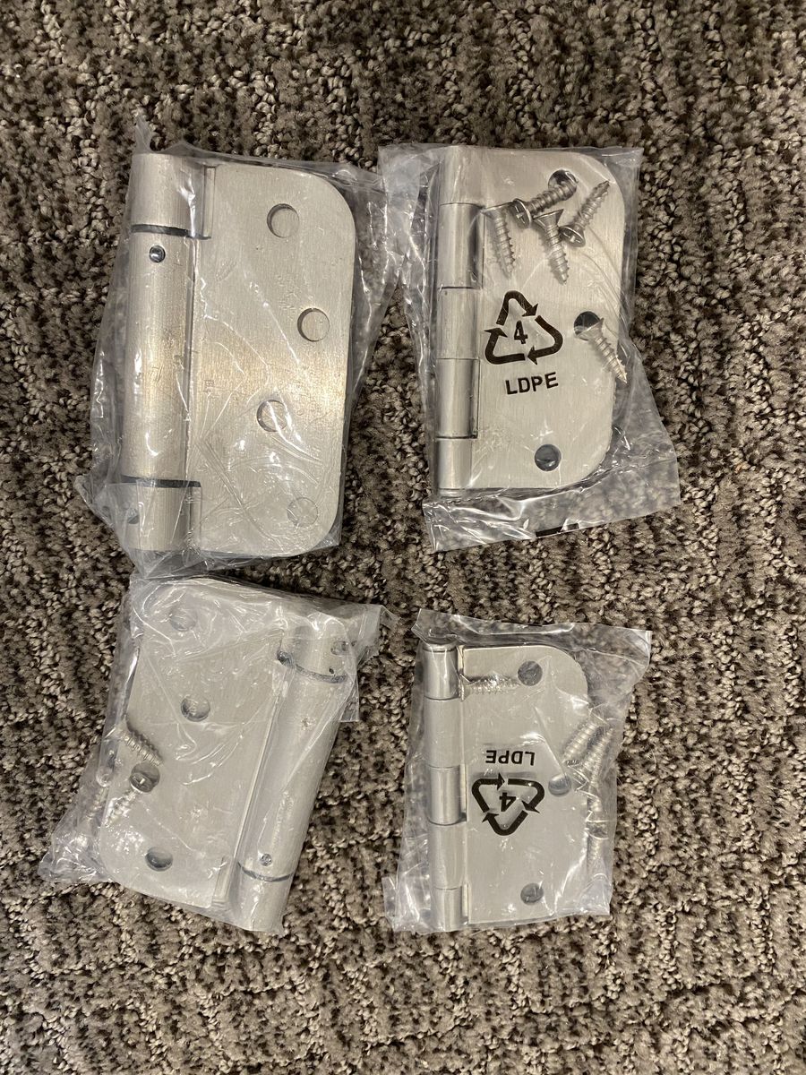 Brushed Nickel Door Hinges