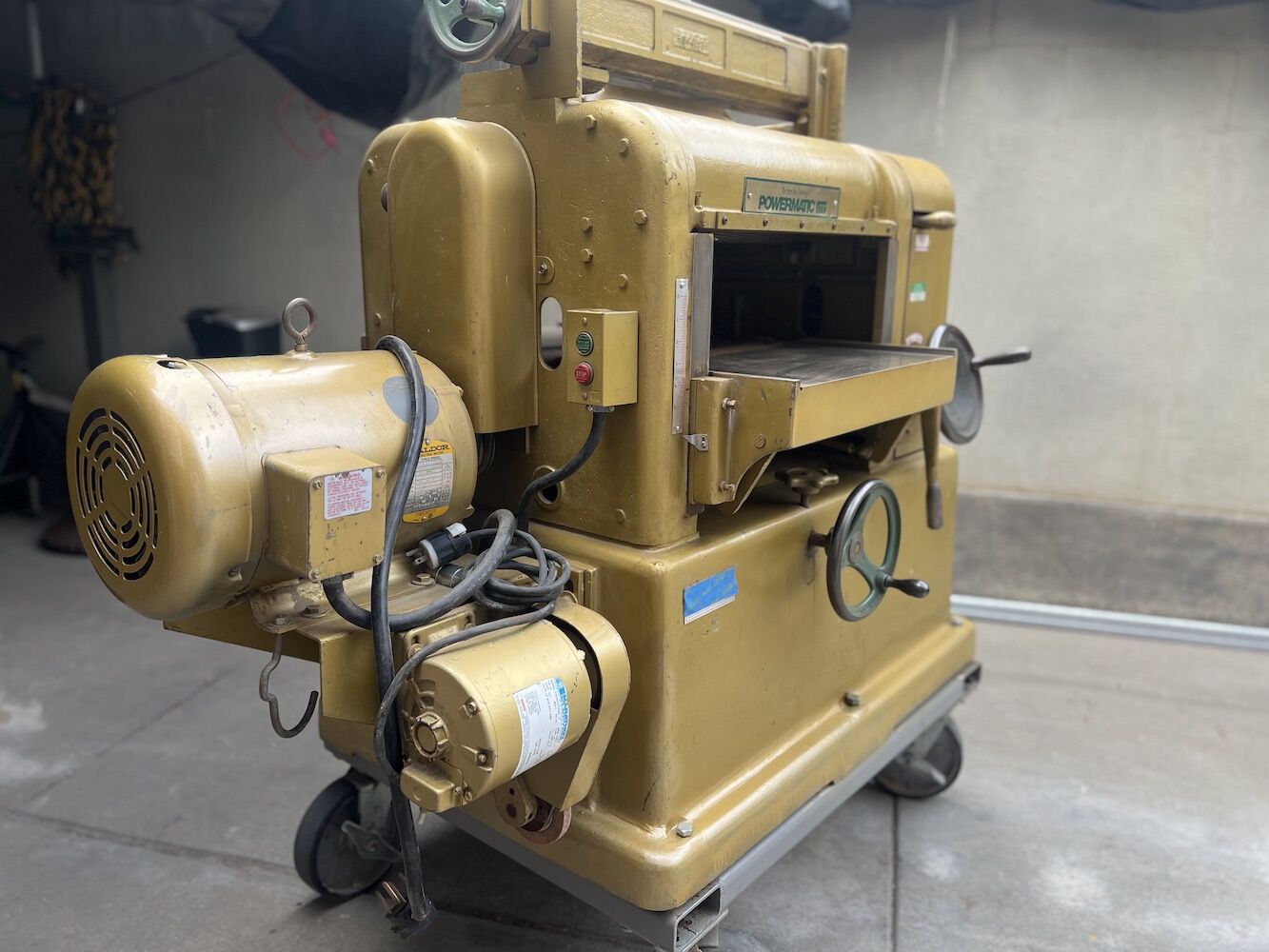 Powermatic 180 Planer (3Ph) Baldor 7-1/2 HP