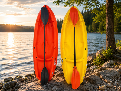 Wave 60 Sit-On-Top Kayak with Paddle (Orange)