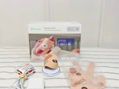 Owlet Dream Sock Smart Baby Monitor Dusty Rose FDA-Cleared Complete Set