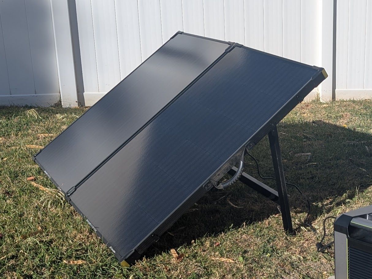 Two GoalZero Boulder 200 Briefcase Solar Panels
