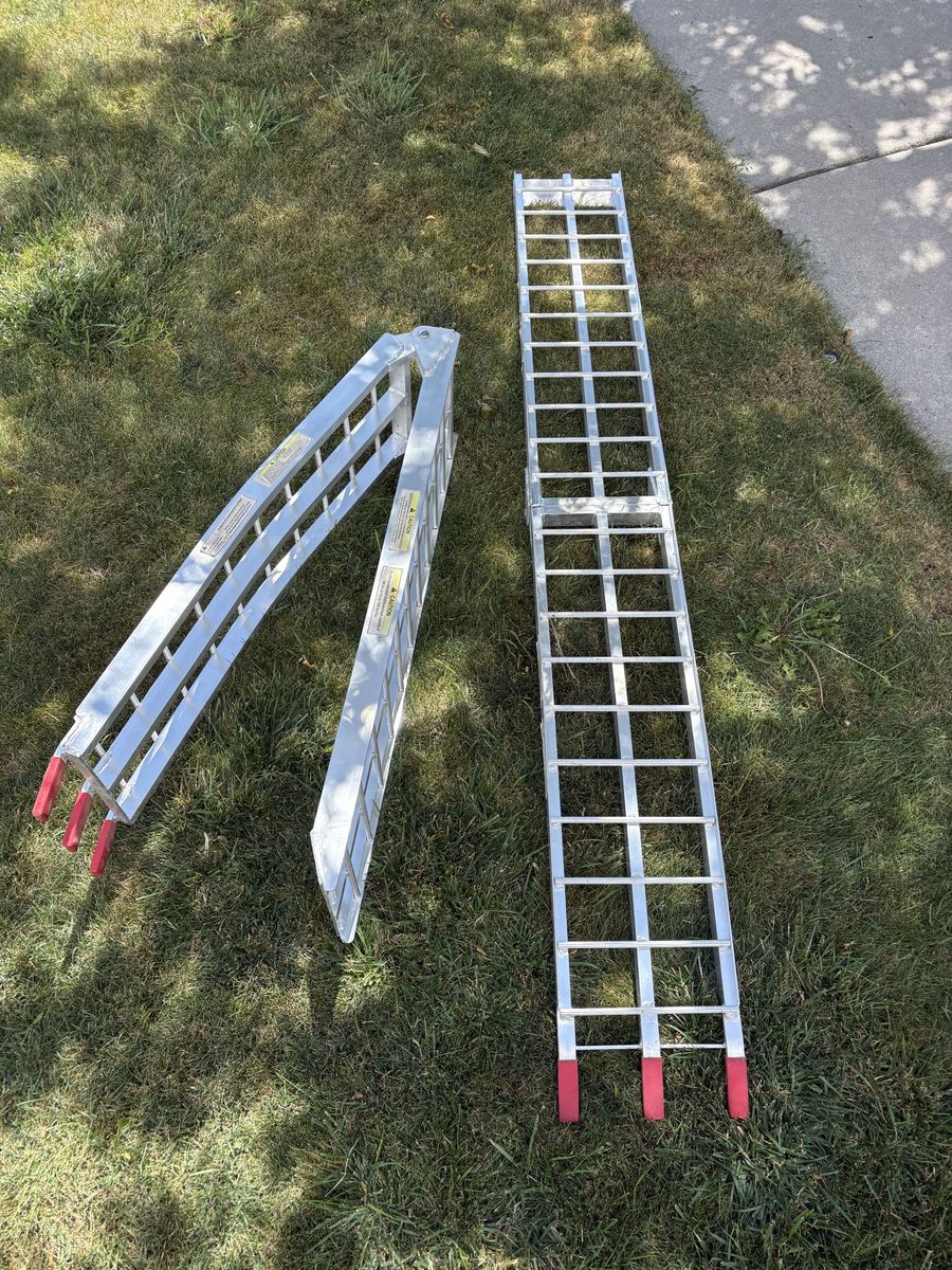 Motorcycle ATV Folding Aluminum Ramp