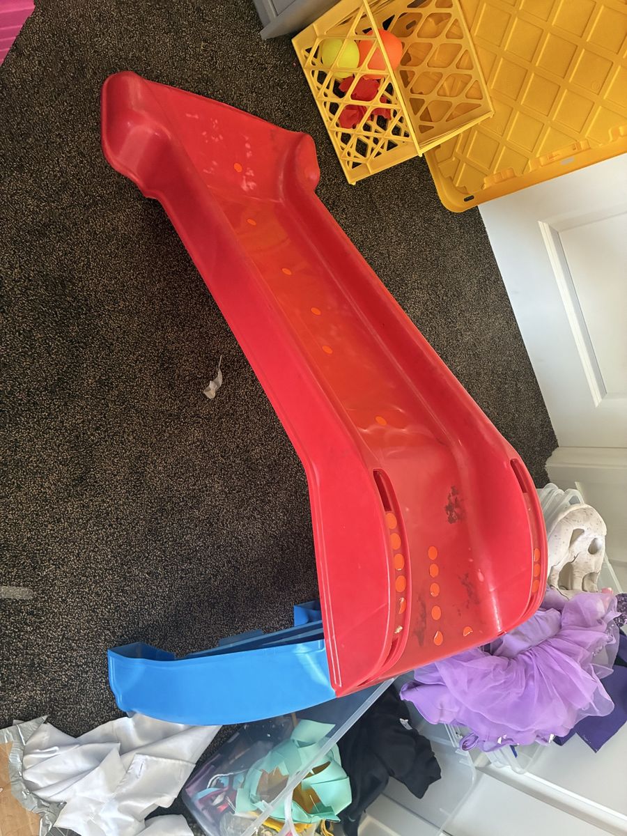Red and Blue Kids Plastic Slide - Indoor/Outdoor Play Equipment. Little tikes