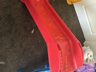 Red and Blue Kids Plastic Slide - Indoor/Outdoor Play Equipment. Little tikes