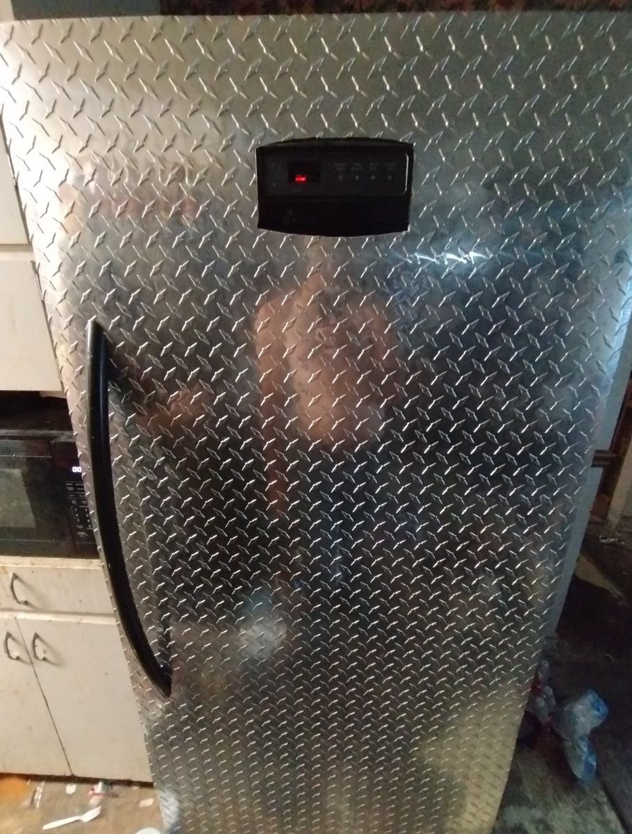 Electrolux LFFH21F7HWC Upright Freezer - 20.5 cu. ft. Frost-Free - Custom Diamond Plate Wrap