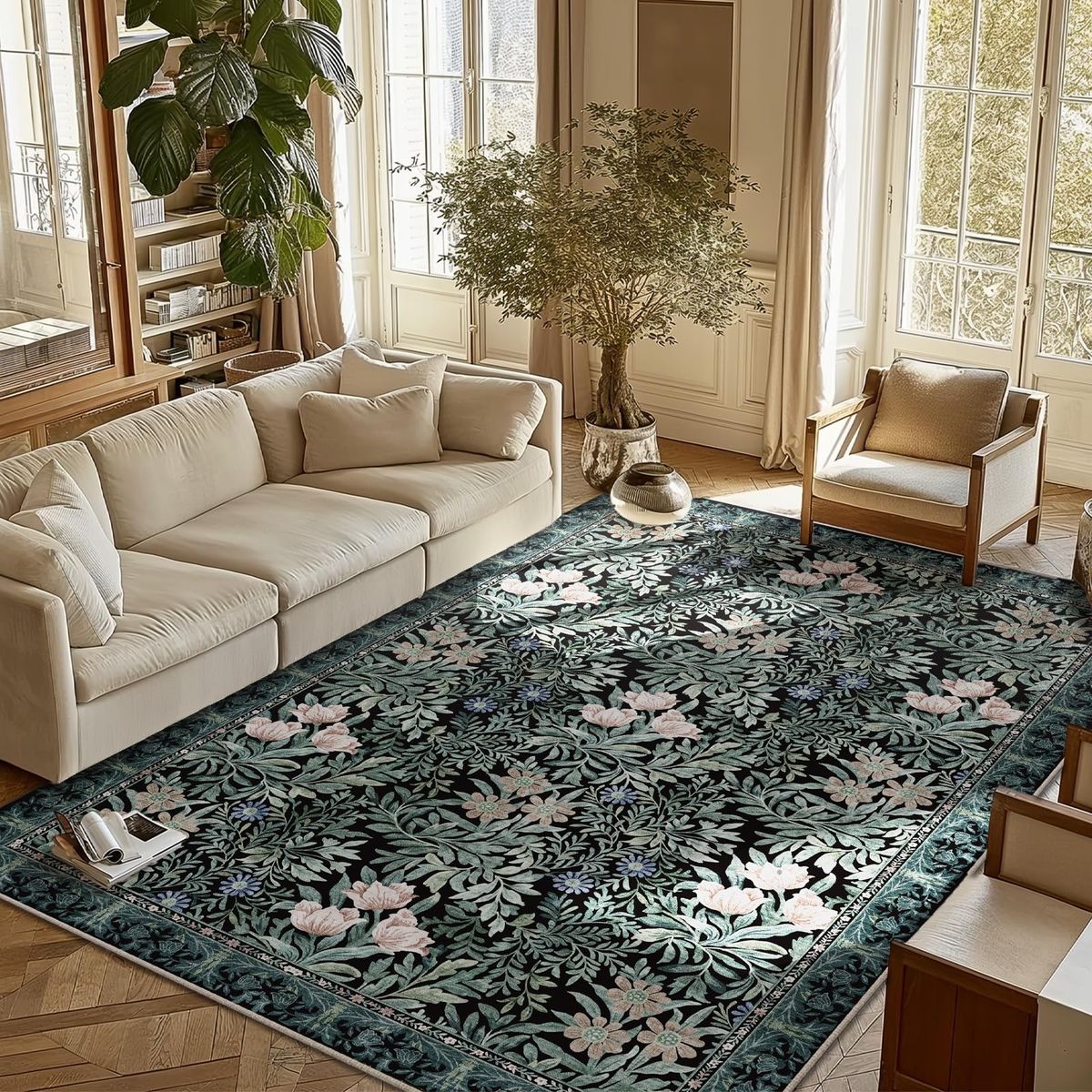 6x9 Floral Area Rug – New