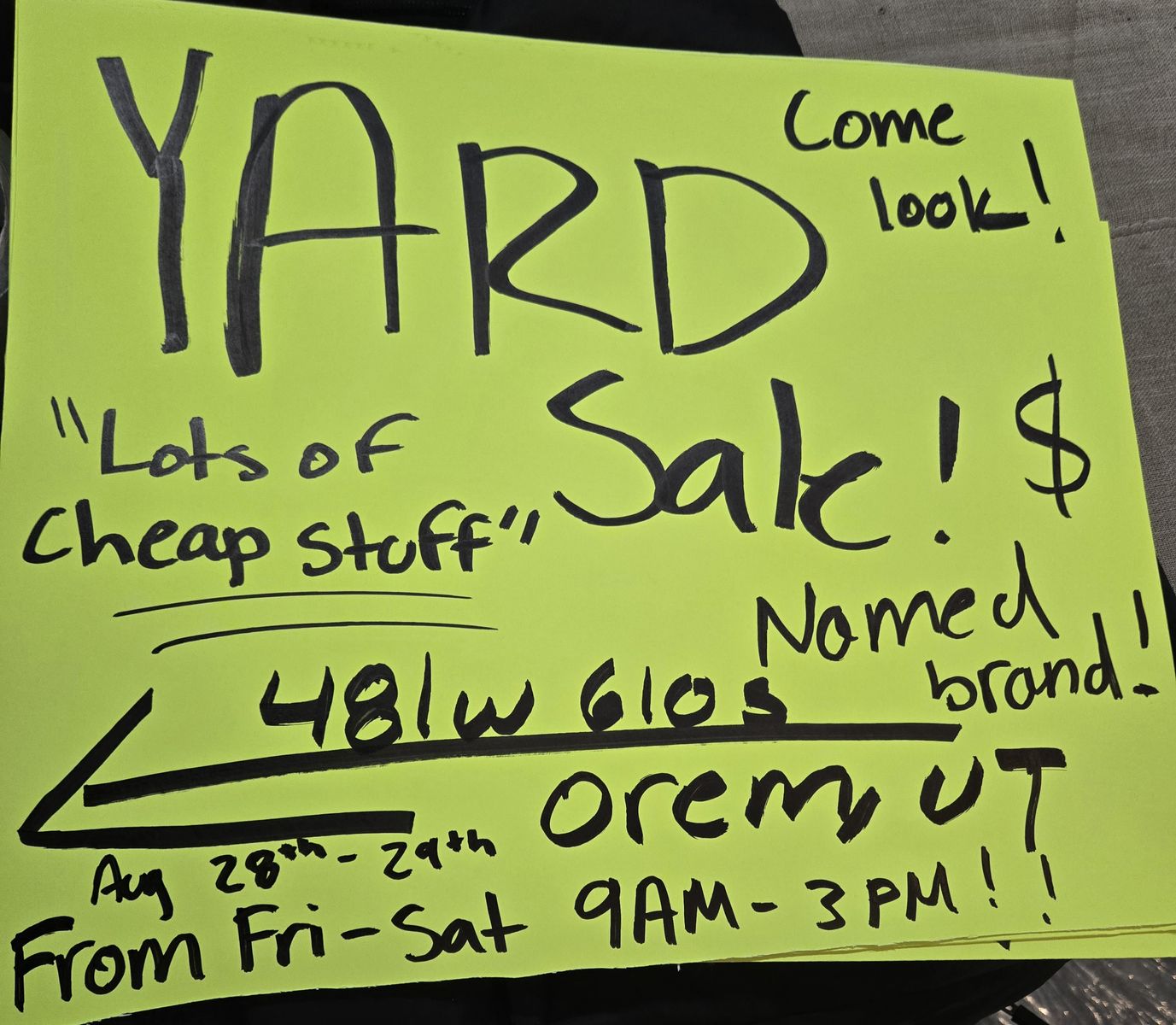 Yard Sale OREM UT