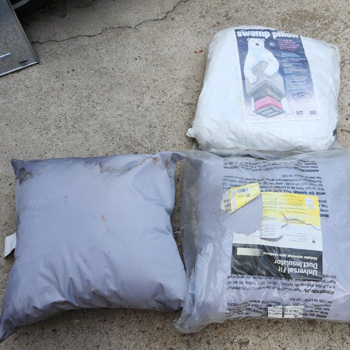 Swamp cooler vent pillows
