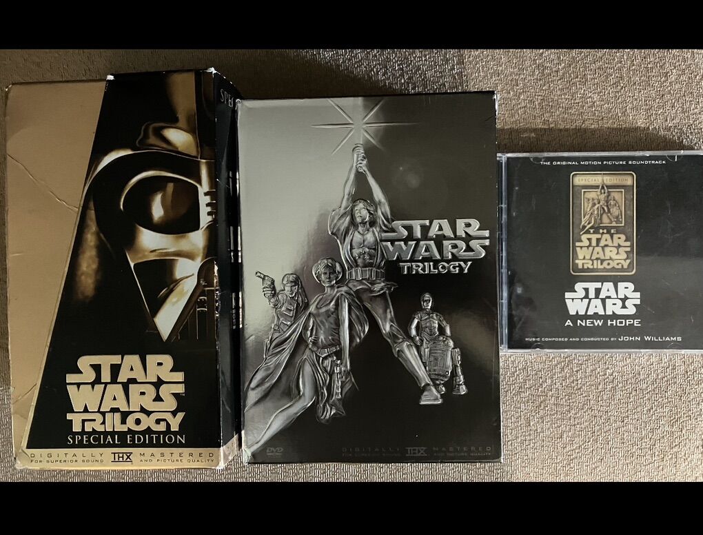 Star Wars Trilogy...DVD, VHS, & CD Set.....