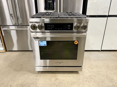 DACOR PRO STYLE 30 INCH DUAL FUEL STAINLESS STEEL RANGE