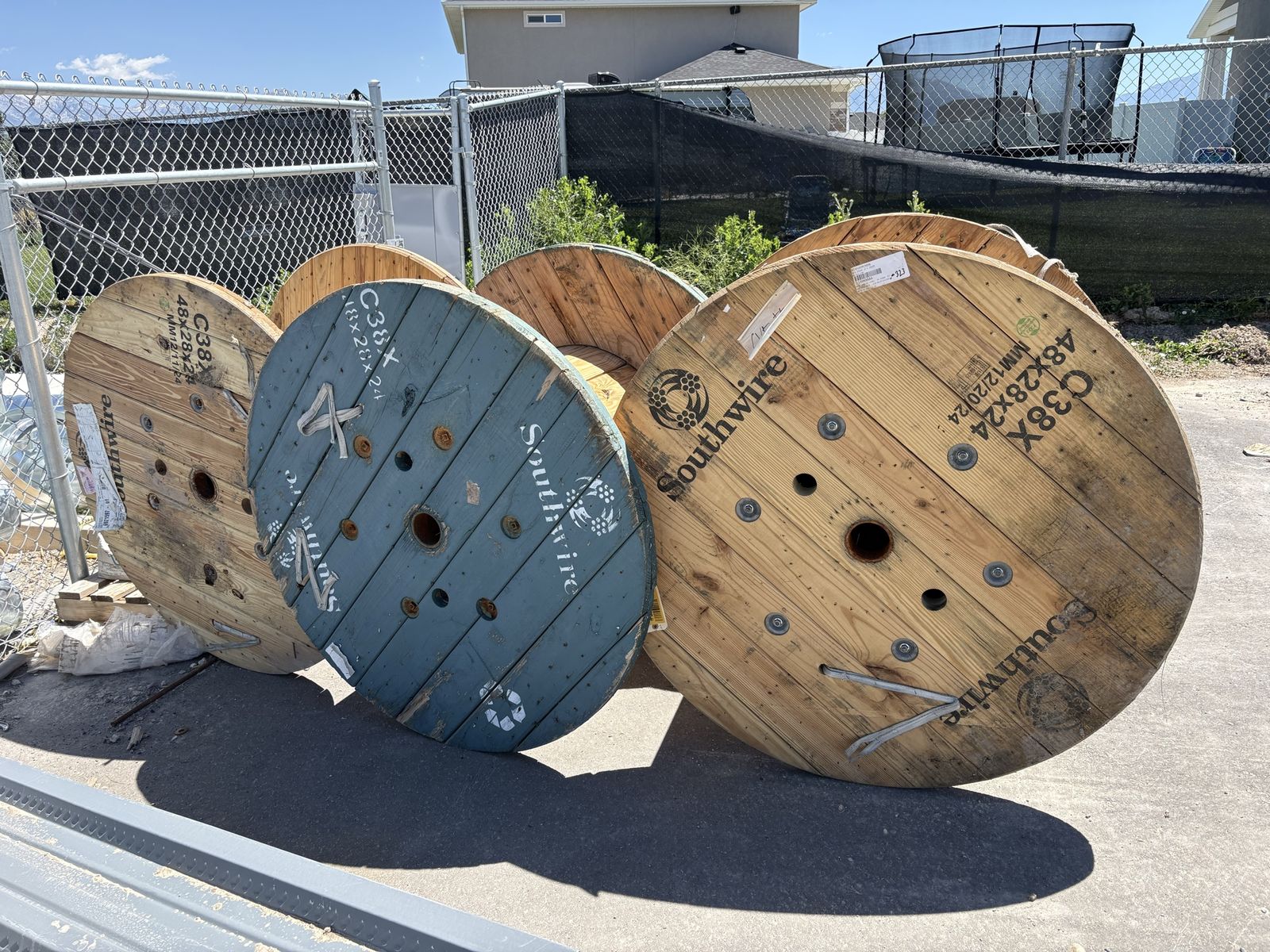 Wood cable spool