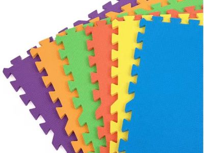 Rainbow Play Mats 24 in. W x 24 in. L x 1/2 in. T Soft EVA Foam Rubber (24 Tiles/96 sq. ft.)
