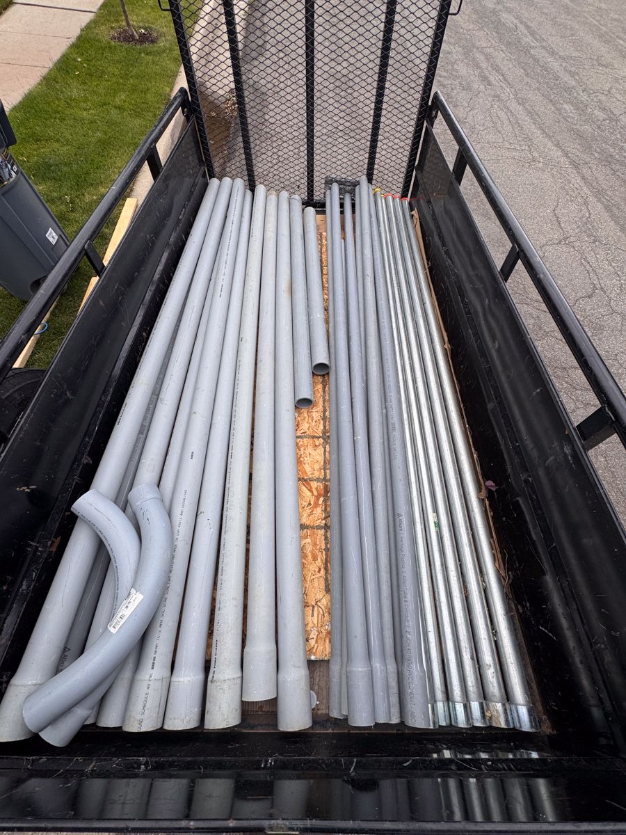 Underground conduit schedule 40 - 3" and 2" Rigid Galvanized 2"