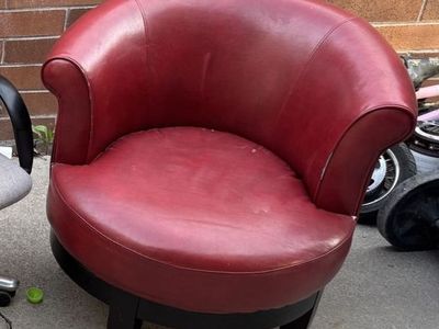 Red Leather swivel chair