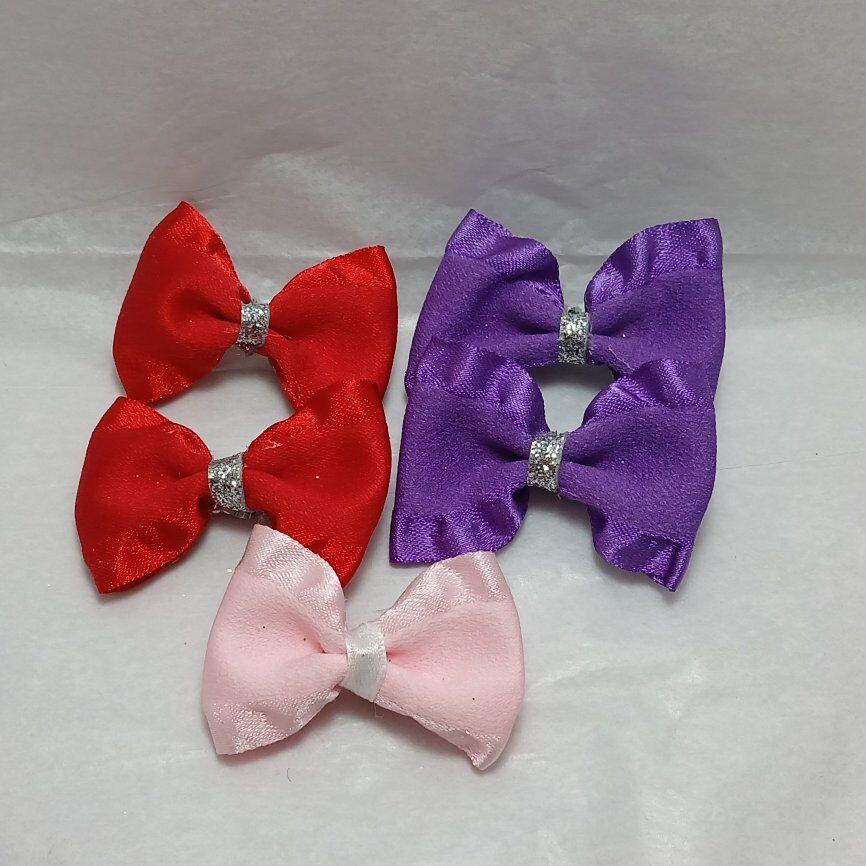 Mini Ruffled Edge Hair Bows