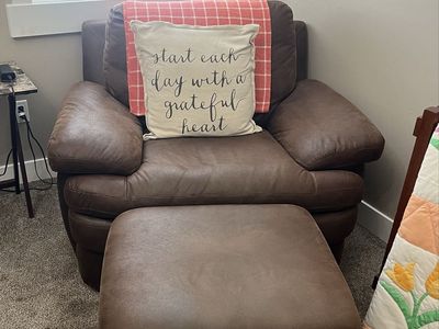Cheer Brand. From RC Willy. Super Comfy Oversized Armchair and Ottoman Set.