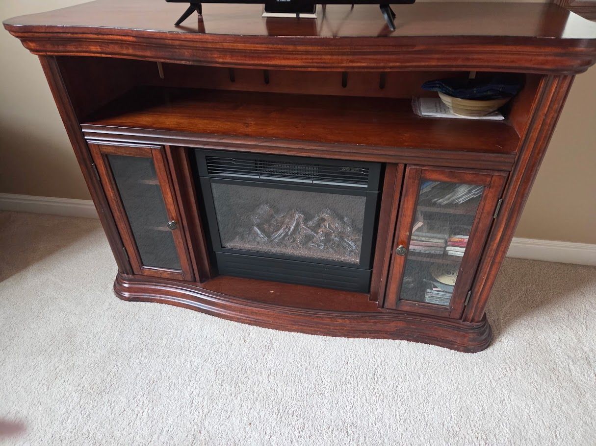 Electric fireplace cabinet