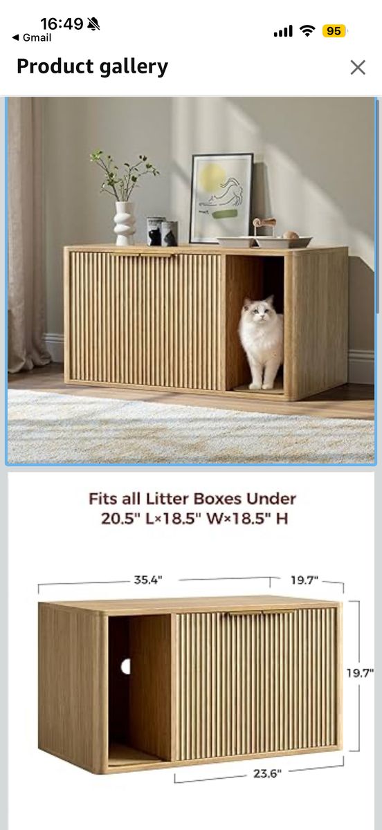 Oak Cat Litterbox Enclosure