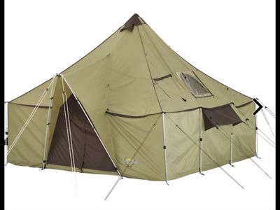 Cabelas tent with stove