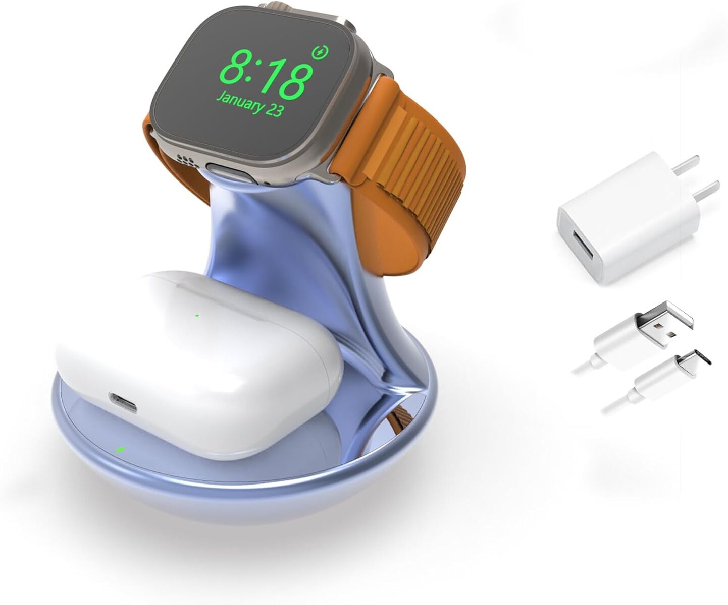 NEW Apple Watch Charger,for iWatch Charger Stand,for Airpods 4/3/2/Pro iWatch 10/9/8/7/6/5/4/SE