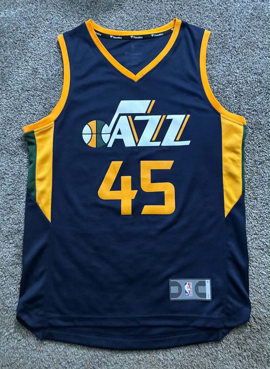 Fanatics Utah Jazz Donovan Mitchell Youth Jersey - Size S - Navy Blue NBA Authentic #45
