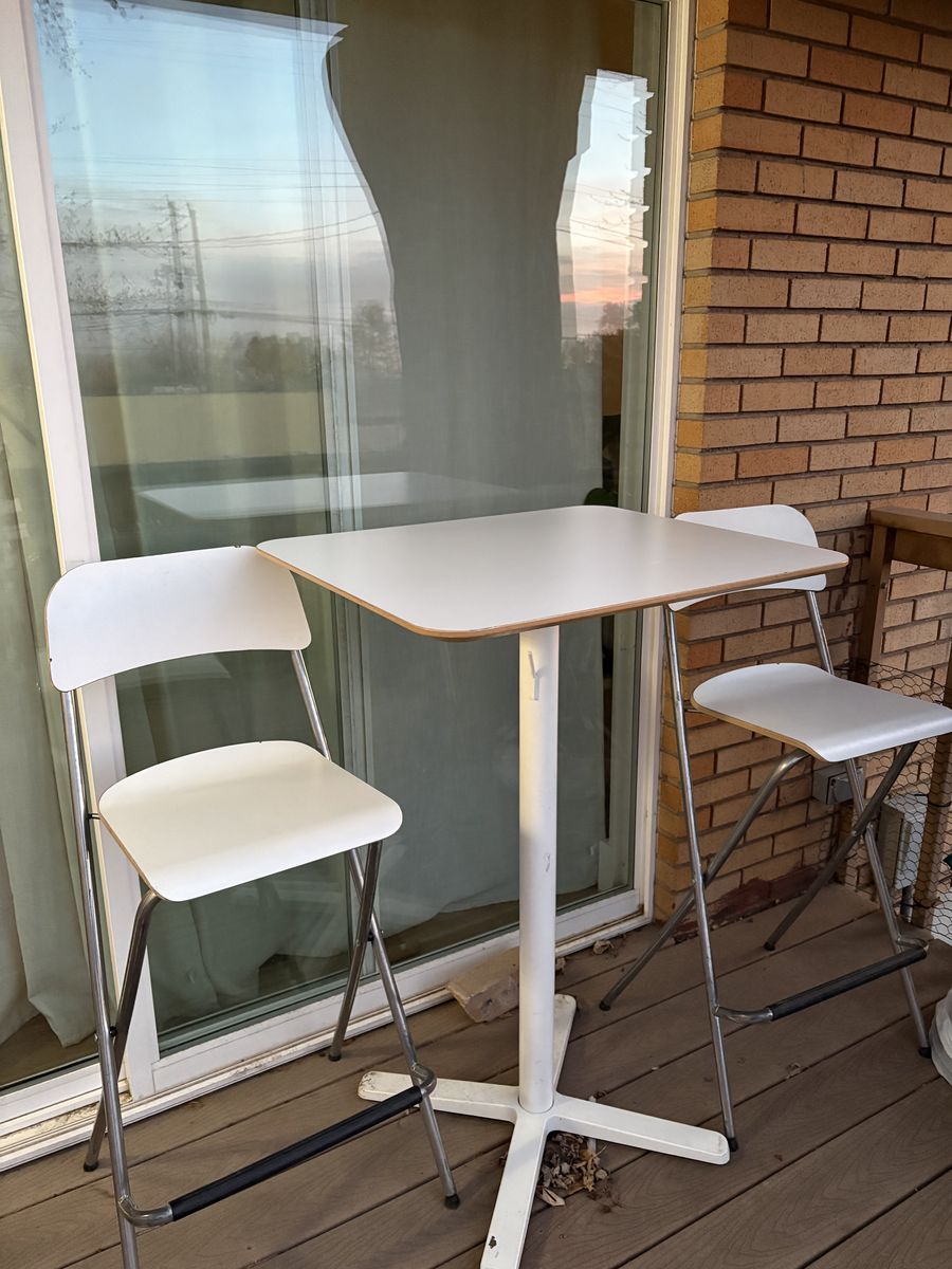 Bar Height Table And Two Chairs