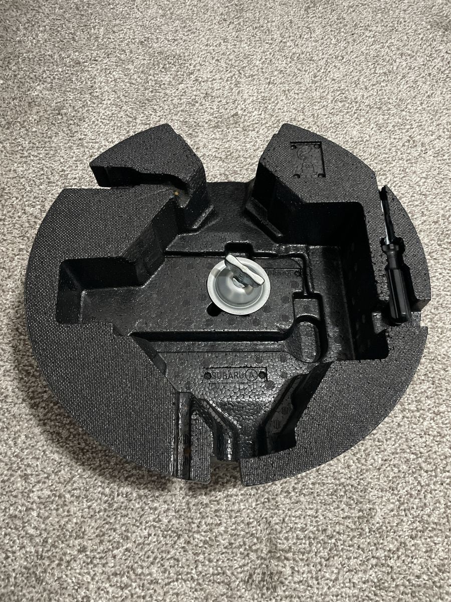 Stock OEM Spare Tire holder from 2006 Subaru Outback 3rd Gen (2005-2009)