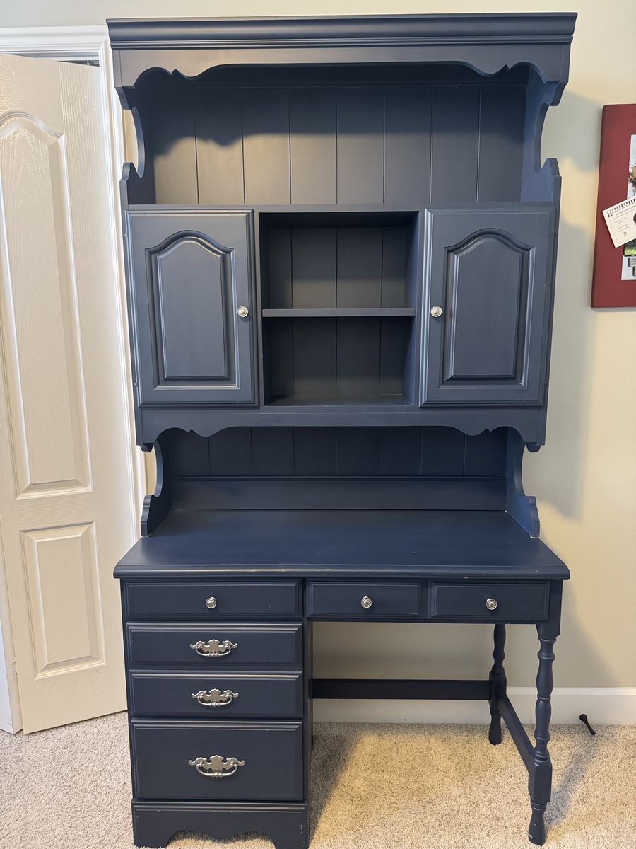 Desk with hutch and chair