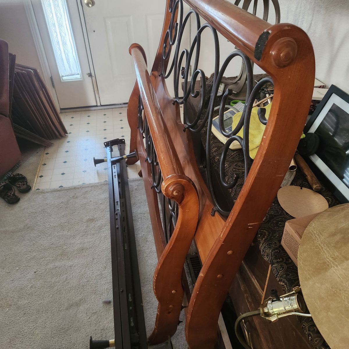 full Bed Frame Set with Mattress and box spring