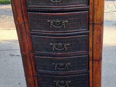 Lingerie Chest 6 Drawer Bamboo and Rattan