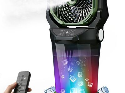 NEW Portable Misting Fan with Remote, 2L Tank & 2 Spray Modes, 30000mAh Rechargeable 4 Wind Speeds, etc.