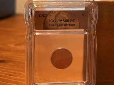 2025 ICG-MS66 RD 1C Penny - Last Year of Issue Coin, Graded in Protective Slab
