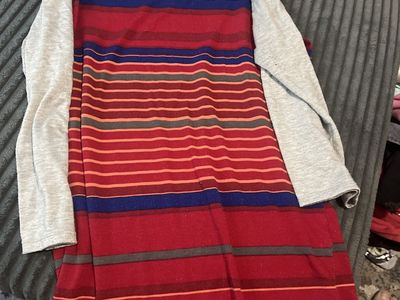LuLaRoe Stripe Graphic Raglan Long Sleeve Shirt XS
