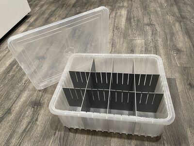 Divider Box - 20 x 15 x 8", Clear