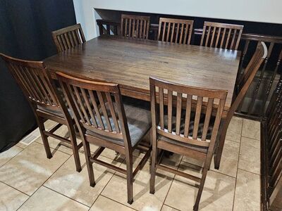 9 piece bar height table & chairs