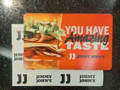 $100 JIMMY JOHN'S GIFT CARD