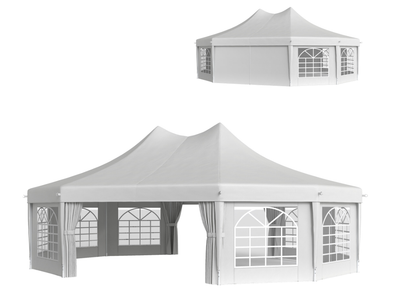 Large Outdoor Party Tent Gazebo 29.2x21.3ft White Event Canopy with Sidewalls