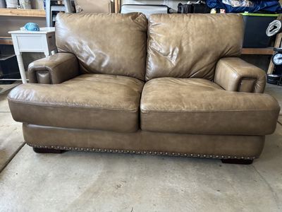 Matching Leather Loveseat, Oversized Chair & Ottoman